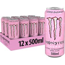 MONSTER ENERGY Ultra Strawberry Dreams (Zero Sugar) - 500ml