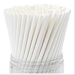 HOT N FRESH Paper Bubble Straws White
