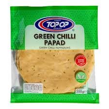 TOPOP Green Chilli Papad - 200g
