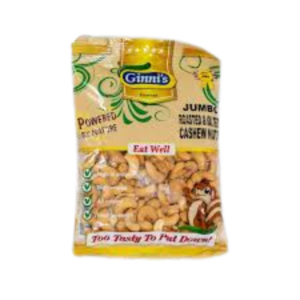 GINNI JUMBO ROASTED AND SALTED CASHEW NUTS 600G