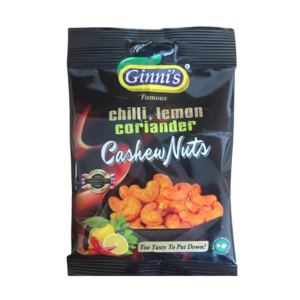 GINNI CHILLI LEMON & CORIANDER CASHEW NUTS 175G