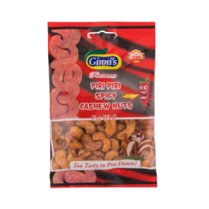 GINNI PIRI PIRI SPICY CASHEW NUTS 175G