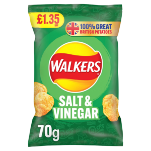 WALKERS SALT AND VINEGAR 70G