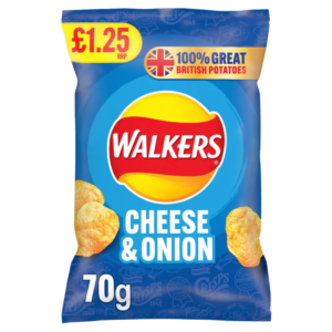 WALKERS CHEESE AND ONION 70G