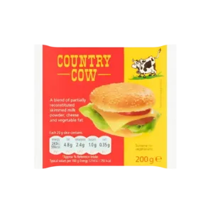 COUNTRY COW 10 CHEESE SLICES 200G
